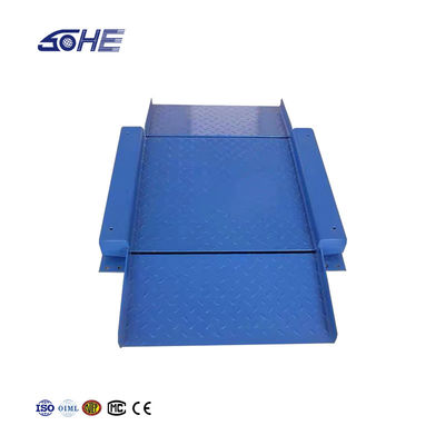 Plateforme industrielle en acier au carbone de 1,5 m x 1,5 m ultra basse avec rampe double pliée