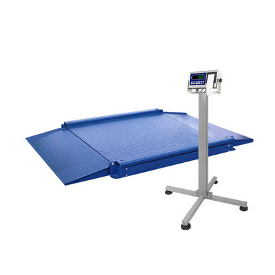 Plateforme industrielle en acier au carbone de 1,5 m x 1,5 m ultra basse avec rampe double pliée
