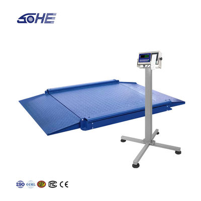 Plateforme industrielle en acier au carbone de 1,5 m x 1,5 m ultra basse avec rampe double pliée