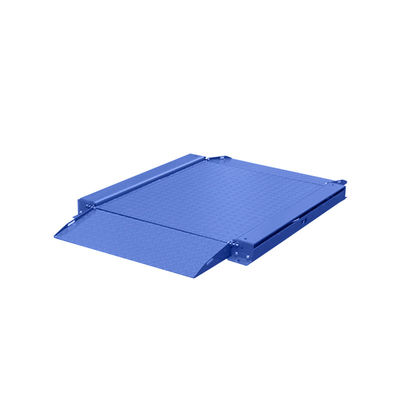 Plateforme industrielle en acier au carbone de 1,5 m x 1,5 m ultra basse avec rampe double pliée
