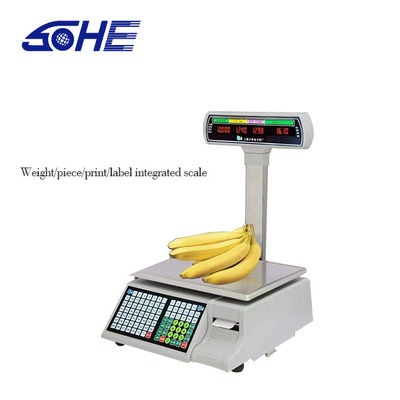 Échelle de caisse personnalisée avec étiquette d'imprimante à code-barres alimentation DC10.5V/1000mA
