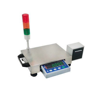 Échelle SOHE ATJP en acier de 3 kg avec lumière d'alarme à LED en trois couleurs et impression de code QR de code à barres
