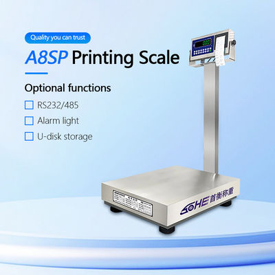 Balances personnalisables en acier inoxydable de 200 kg avec conception étanche et fonction d'impression