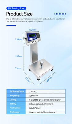 Producteur A8SP Impression de petite plateforme Échelle 22cm*28cm 3kg Capacité de support personnalisé