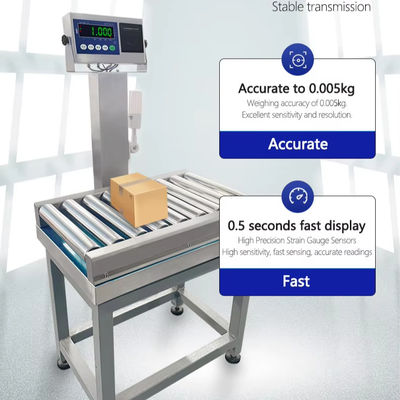 Balanceuse de contrôle alimentaire de haute précision 15-500 kg 580*800 mm avec convoyeur en acier inoxydable