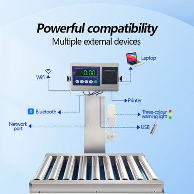 Balanceuse de contrôle alimentaire de haute précision 15-500 kg 580*800 mm avec convoyeur en acier inoxydable