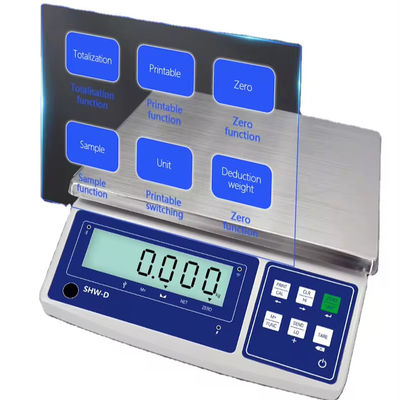 Échelle d'affichage LCD ABS personnalisable de 15 kg avec précision et batterie de 6V/4000mAh