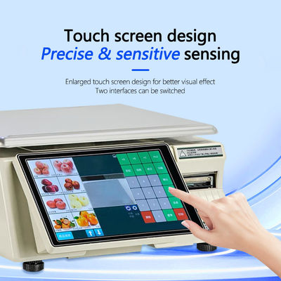 Étiquette à écran tactile de 15 kg Échelle de pesée avec écran LCD LED et type de port 1*RS232