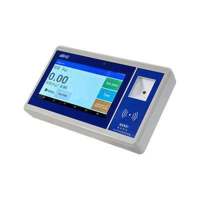 Affichage LCD ABS de 7 pouces Écran intelligent Android avec code QR Caméra à batterie Indicateur de poids et capteur de carte à balayage