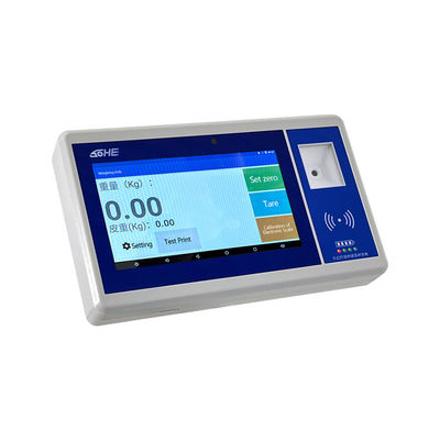 Affichage LCD ABS de 7 pouces Écran intelligent Android avec code QR Caméra à batterie Indicateur de poids et capteur de carte à balayage