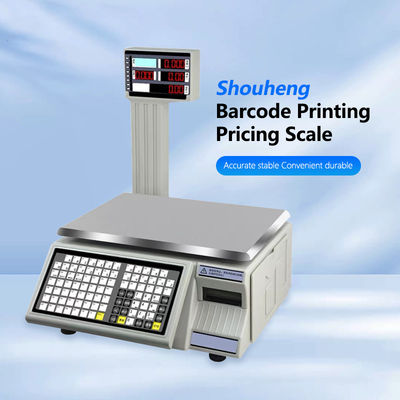 6 kg Impression d'étiquettes pliables Échelle de pesée Code à barres Machine numérique de calcul Échelle de poids