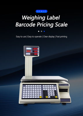 Balance de table de 10 g de division simplifiée de 30 kg avec fonction d'impression avancée et de code à barres