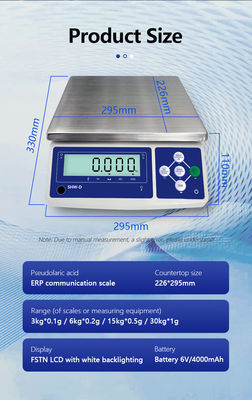 Balance électronique multifonctionnelle de 15 kg avec écran LCD et support OBM