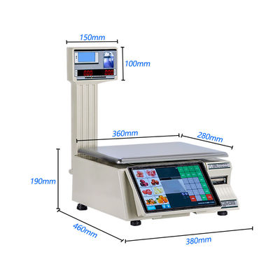 Affichage LCD Tableau de codes à barres intelligents échelle SHW-TMF6 pour 30 kg de capacité