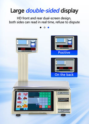 Affichage LCD Tableau de codes à barres intelligents échelle SHW-TMF6 pour 30 kg de capacité