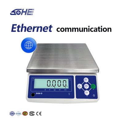 Échelle de table de fonction Ethernet SHWDL-15KG avec affichage LCD et alimentation CA/CC