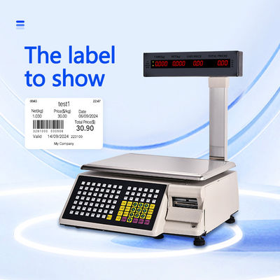 Échelle de table de code à barres d'impression avancée SHW-TMB 30 kg avec alimentation CA 100-240V/DC21V