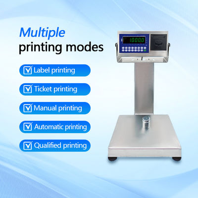30 kg Portée maximale affichage LED Plateforme d'impression imperméable à l'eau en acier inoxydable Échelle industrielle