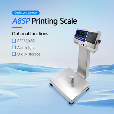 30 kg Portée maximale affichage LED Plateforme d'impression imperméable à l'eau en acier inoxydable Échelle industrielle
