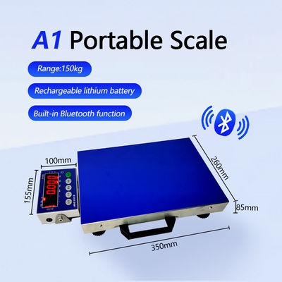 Une petite balance industrielle Bluetooth de 100 kg avec ABS et une plateforme en acier inoxydable