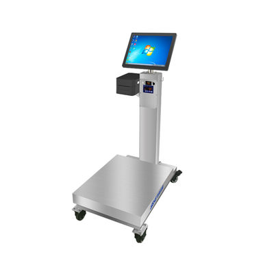 Balance industrielle SOHE de 300 kg avec écran tactile de 15 pouces et roues tournantes