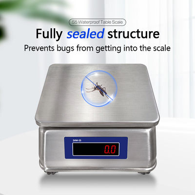 Balance de table en acier inoxydable avec double écran et niveau de protection IP68 30 kg