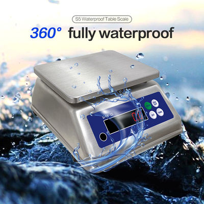 Échelle en acier inoxydable de 6 kg de poids maximum avec double affichage et résistance à l'eau IP68