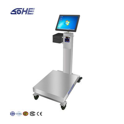 Échelle de plate-forme industrielle de 60 cm sur 80 cm avec écran tactile Android rotatif de 15 pouces