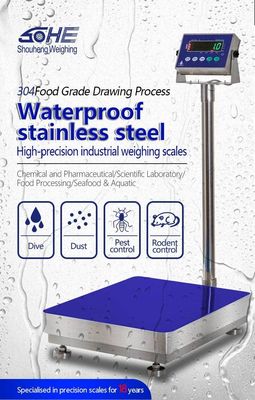 Affichage à LED 300 kg échelle imperméable à l'eau SOHE A1S pour les usines alimentaires 500 * 600mm lavable