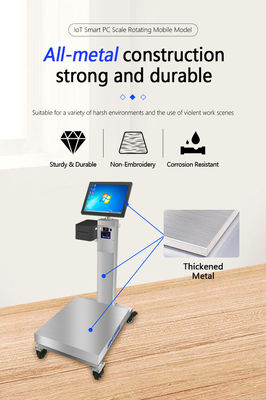 Échelle de plate-forme industrielle de 60 cm sur 80 cm avec écran tactile Android rotatif de 15 pouces