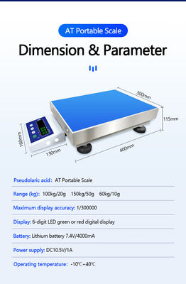 La précision de la LED à 6 chiffres et la connexion Bluetooth SOHE AT Portable Bluetooth Scale avec 1