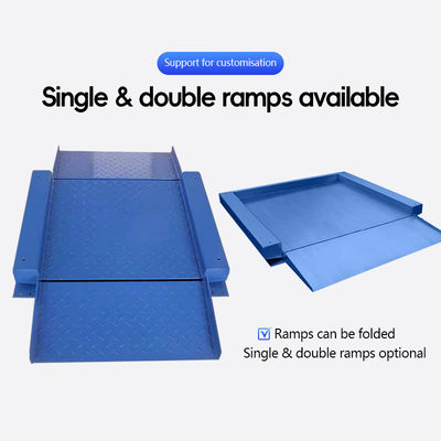 Tensions de pesage SOHE 1m*1m en acier au carbone échelle de plateforme ultra basse double rampe imprimée