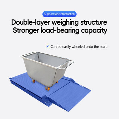Tensions de pesage SOHE 1m*1m en acier au carbone échelle de plateforme ultra basse double rampe imprimée